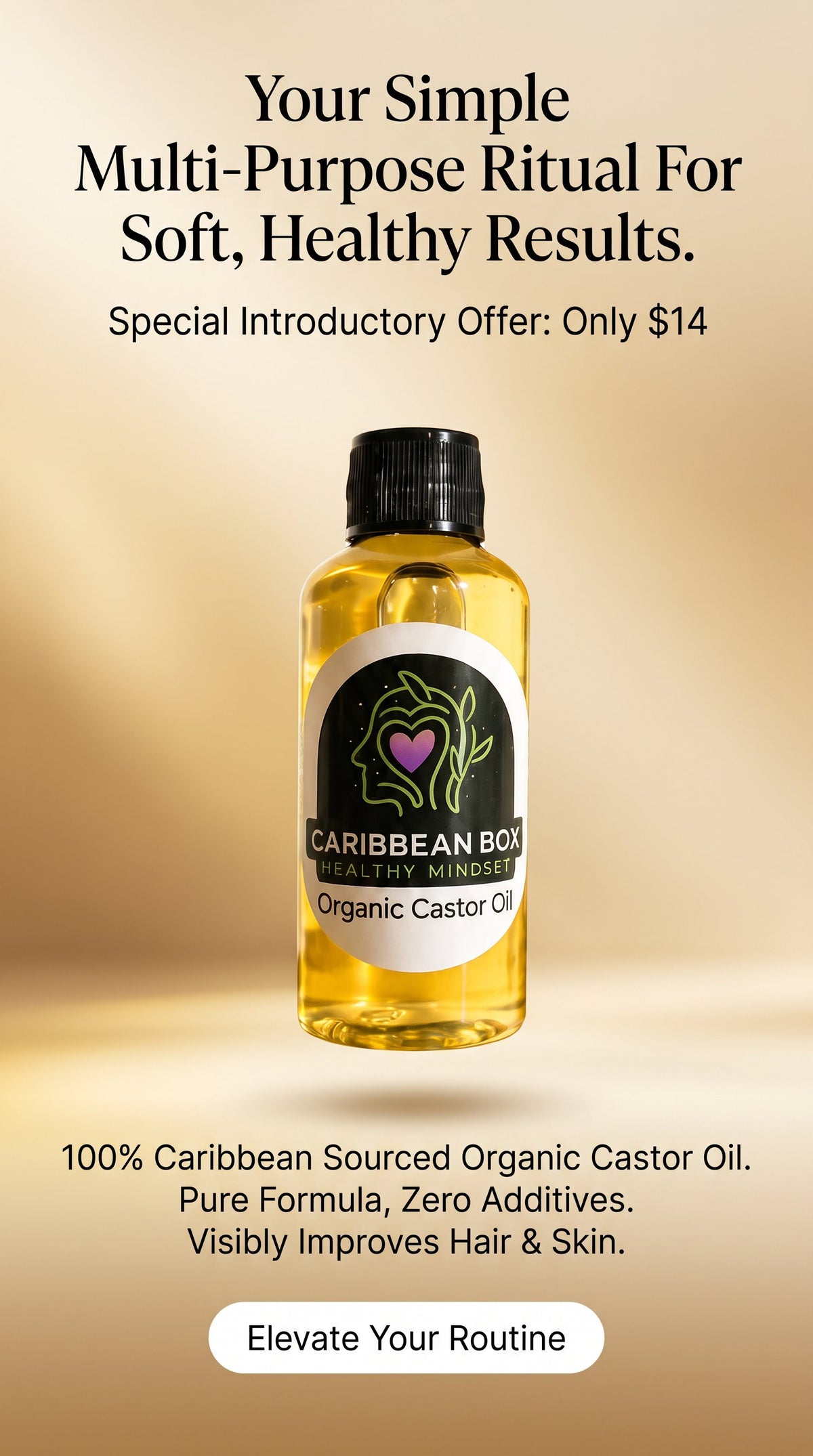 Organic Castor Oil Shopify product bottle